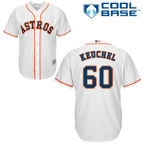Astros #60 Dallas Keuchel White Cool Base Stitched Youth MLB Jersey